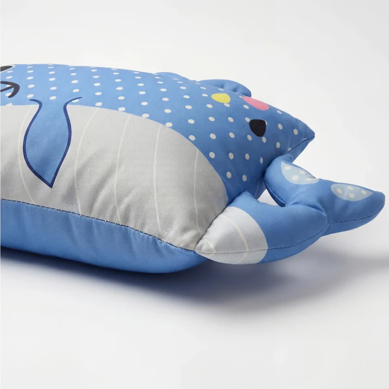 Kinderkissen Wally Wal - Blau/Grau