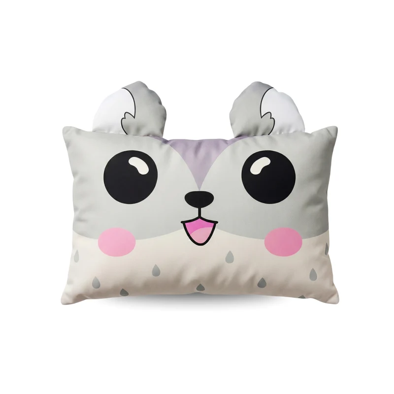 Kinderkissen Wimmy Waschbär - Grau