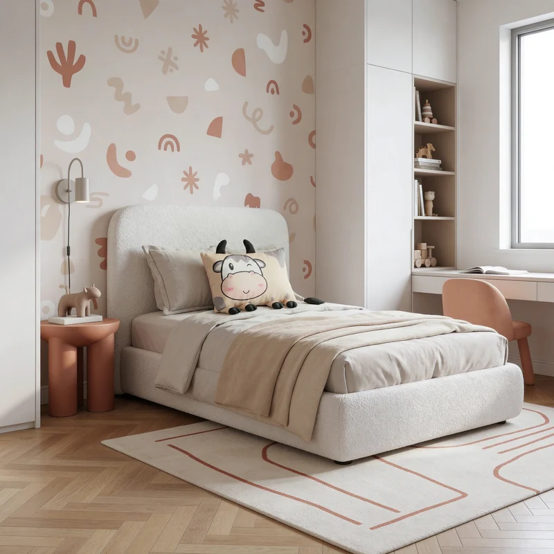 Kinderkissen Koosje Kuh - Grau/Beige
