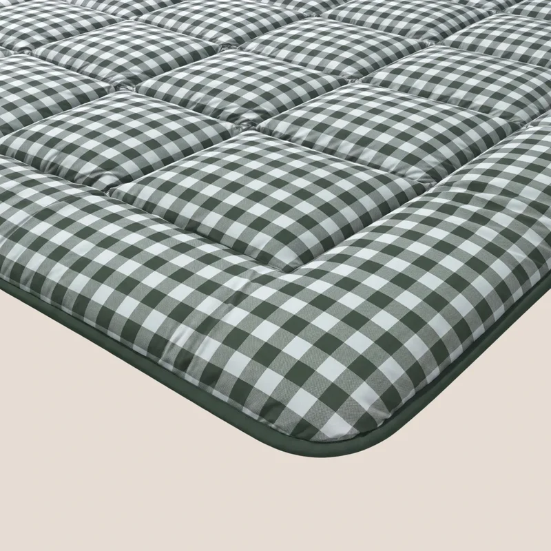 zailistade.comluxe Design Baumwollsatin Bettdecke - Green Check