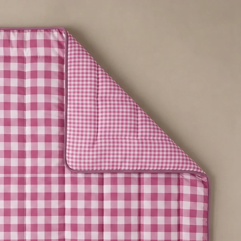 zailistade.comluxe Design Baumwollsatin Bettdecke - Pink Check