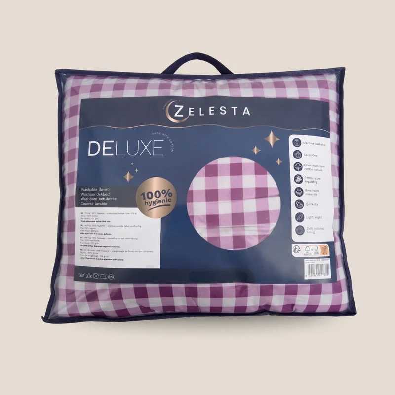 zailistade.comluxe Design Baumwollsatin Bettdecke - Pink Check