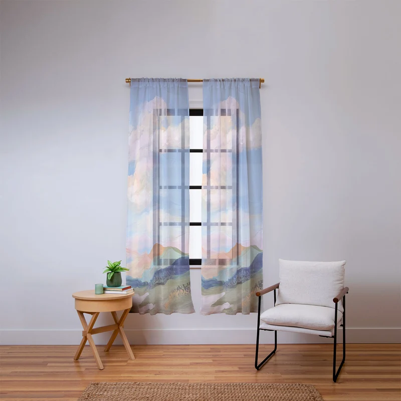 Pastel Hills Window Curtain