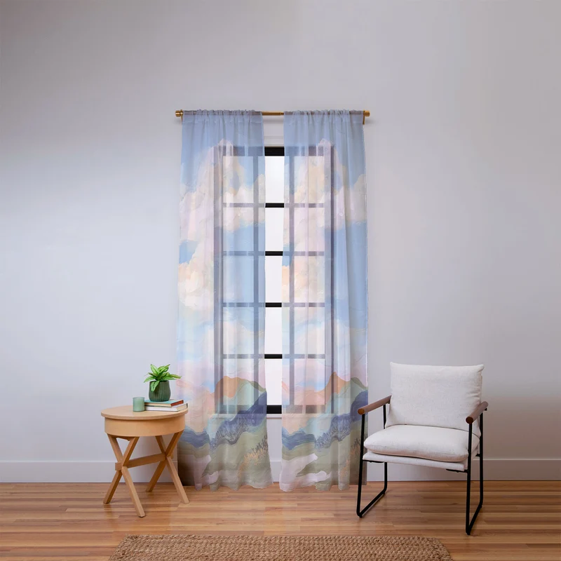 Pastel Hills Window Curtain