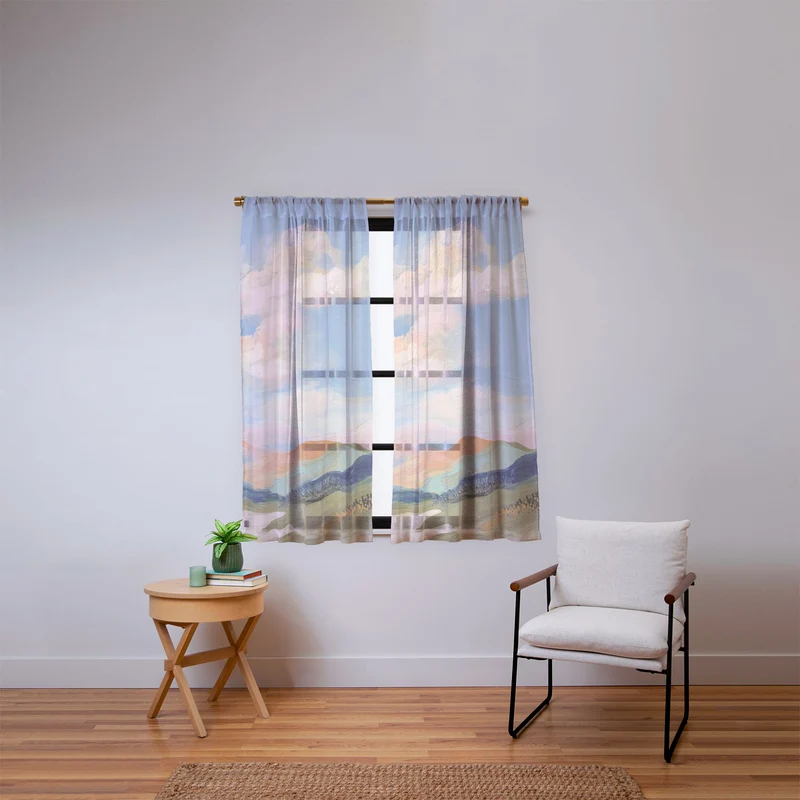 Pastel Hills Window Curtain
