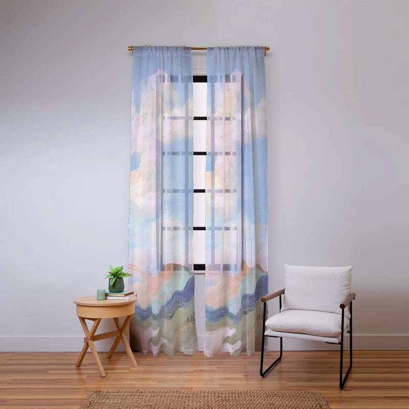 Pastel Hills Window Curtain
