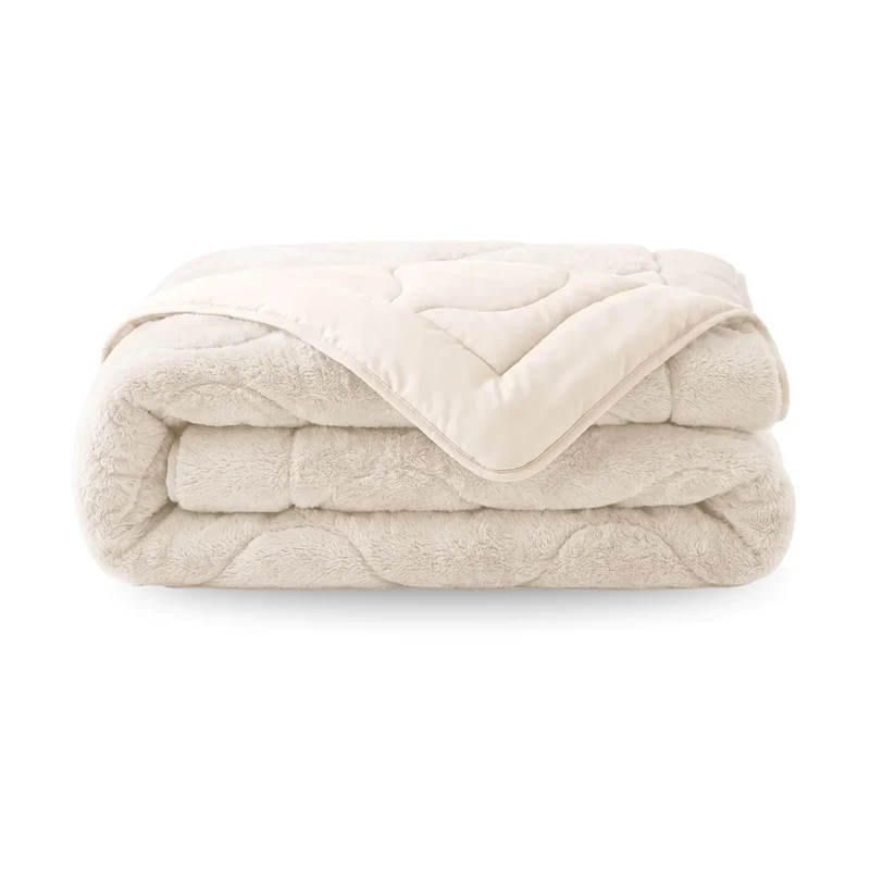Zelesta Special Teddy Faux Fur Bettdecke - Marshmallow weiß