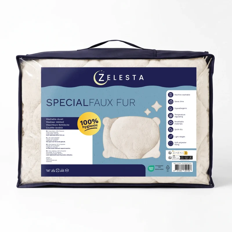 Zelesta Special Teddy Faux Fur Bettdecke - Marshmallow weiß