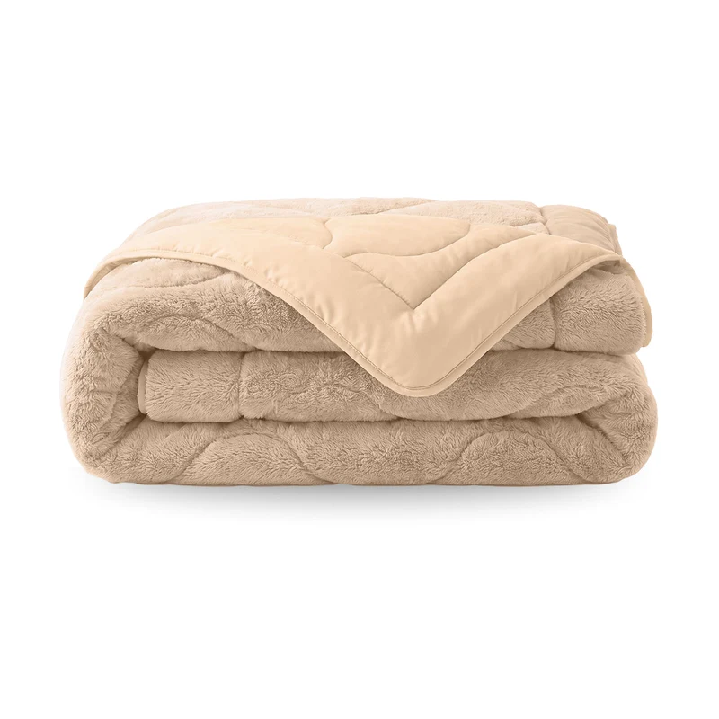 Zelesta Special Teddy Faux Fur Bettdecke - Cozy Cappuccino