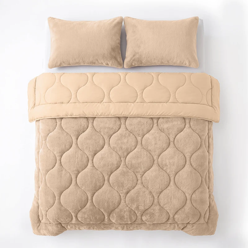 Zelesta Special Teddy Faux Fur Bettdecke - Cozy Cappuccino