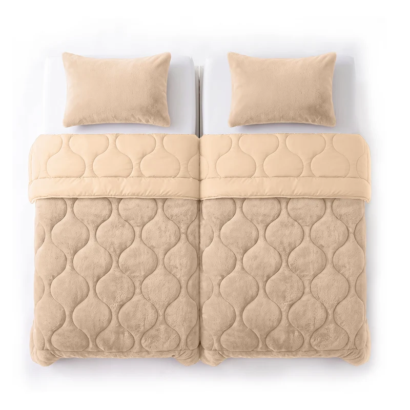 Zelesta Special Teddy Faux Fur Bettdecke - Cozy Cappuccino
