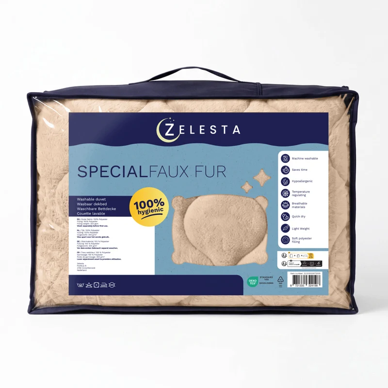 Zelesta Special Teddy Faux Fur Bettdecke - Cozy Cappuccino