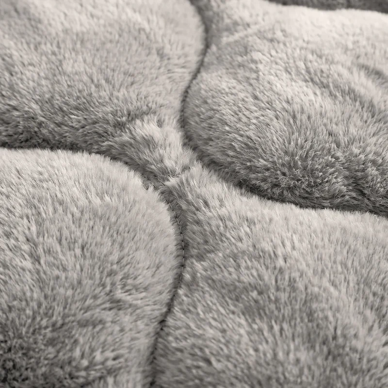 Zelesta Special Teddy Faux Fur Bettdecke - Mondgrau