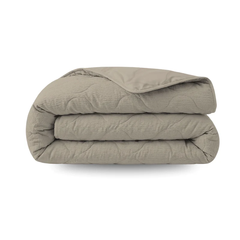 Zelesta Special Seersucker Sommerbettdecke - Warm Grau