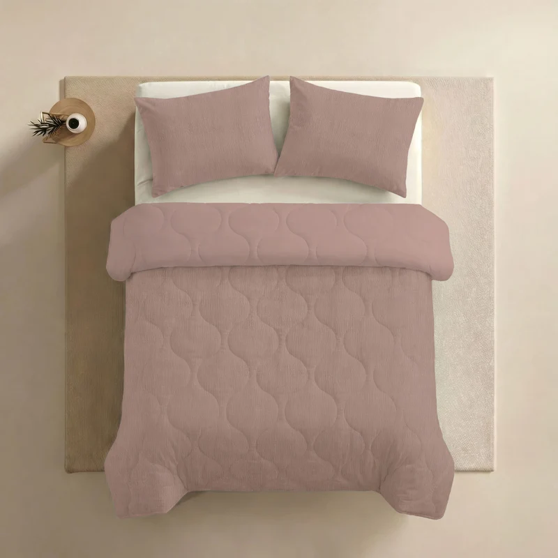 Zelesta Special Seersucker Sommerbettdecke - Puder Rosa