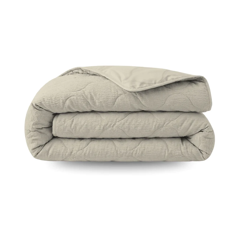 Zelesta Special Seersucker Sommerbettdecke - Mandelmilch Beige