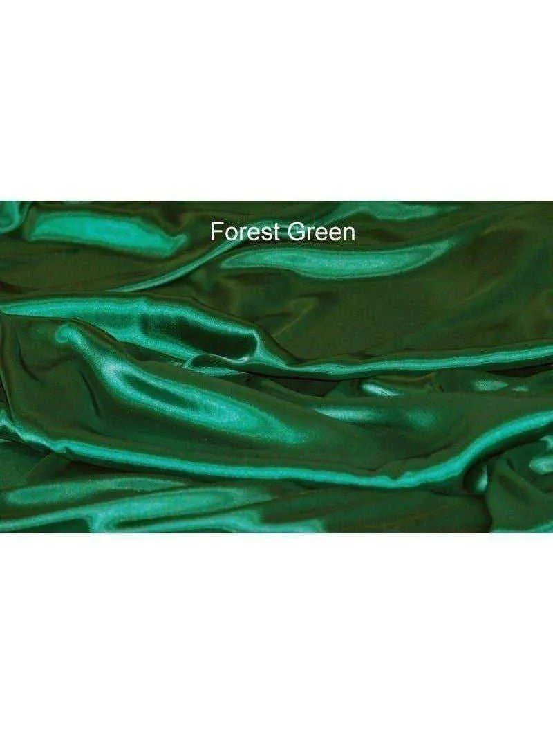 Zuiver zijden lakenset in bosgroen voor een queensize matras van 8 cm diep - Luxe comfort
