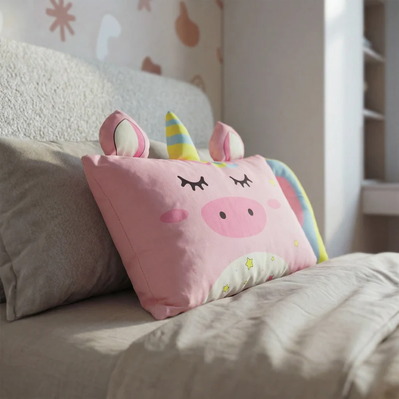 Kinderkissen Luna Einhorn - Rosa