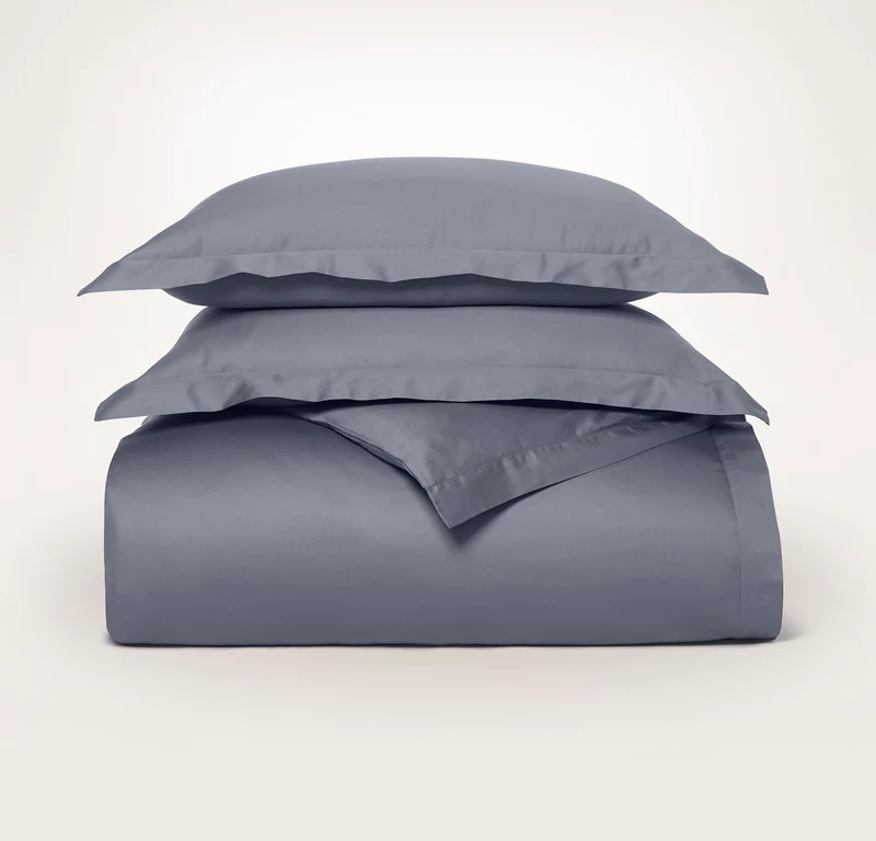 Signature Hemmed Duvet Set - Mineral