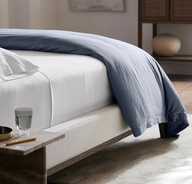 Signature Hemmed Duvet Set - Mineral