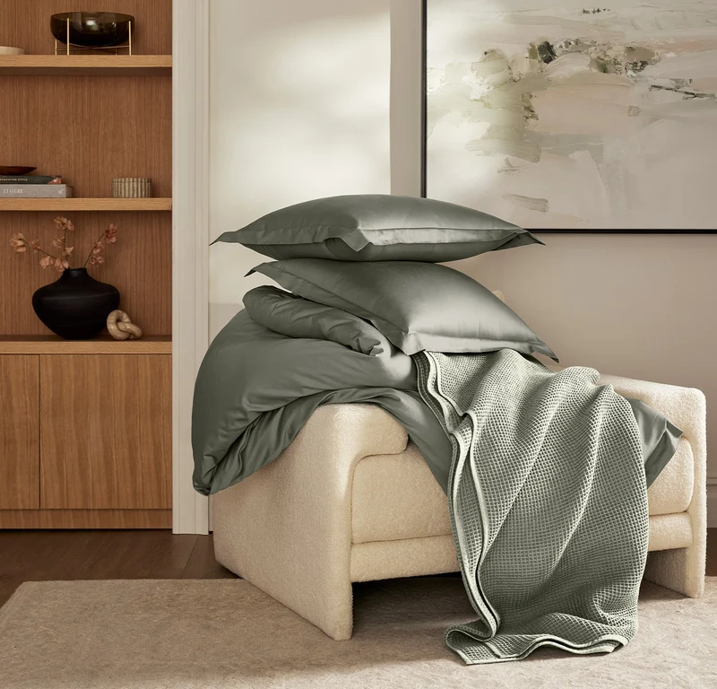 Signature Hemmed Duvet Set - Juniper