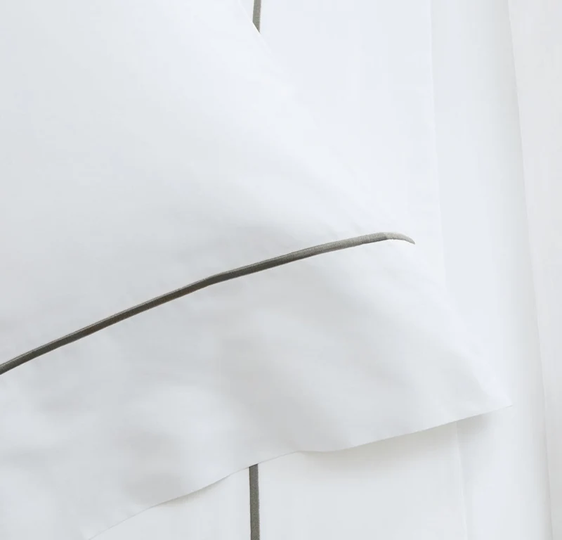 Signature Embellished Sheet Set - White/Stone Embroidered