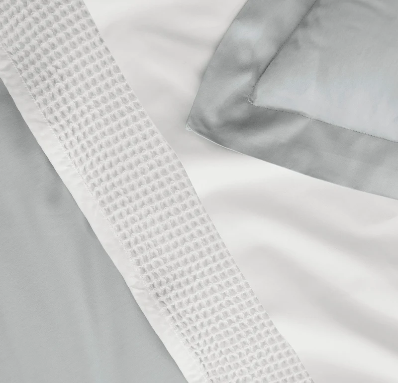 Percale Hemmed Duvet Set - Shore
