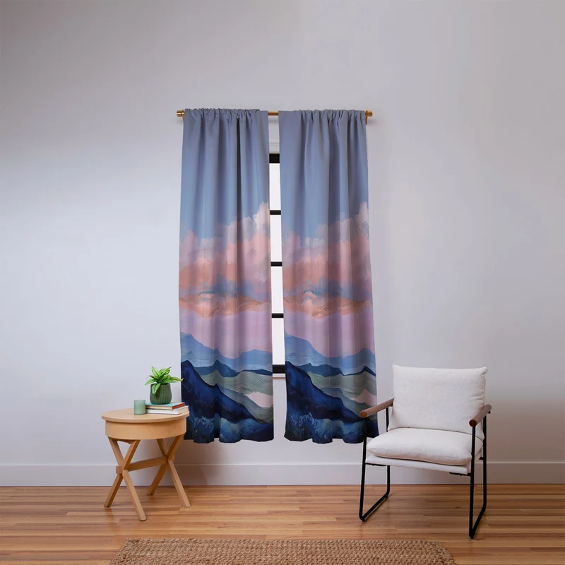Soft Sky Horizon Window Curtain