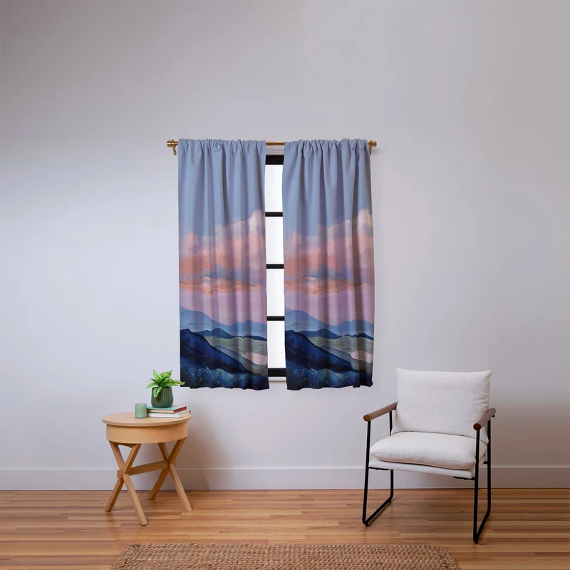 Soft Sky Horizon Window Curtain