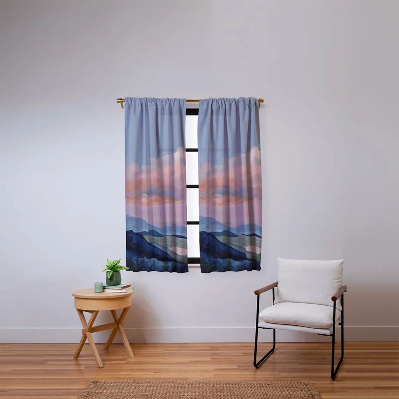 Soft Sky Horizon Window Curtain