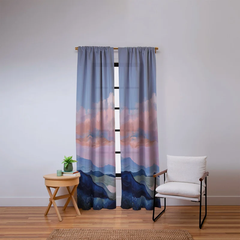 Soft Sky Horizon Window Curtain