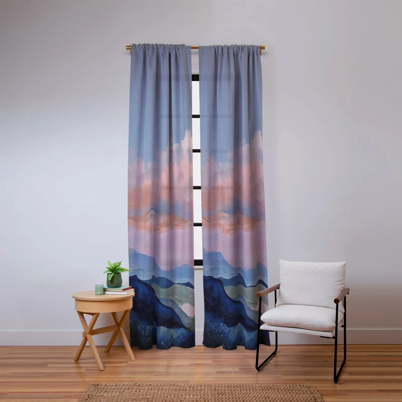 Soft Sky Horizon Window Curtain