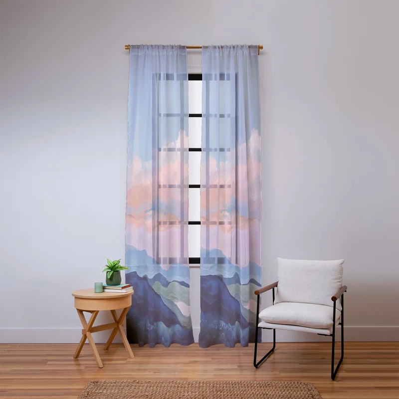 Soft Sky Horizon Window Curtain