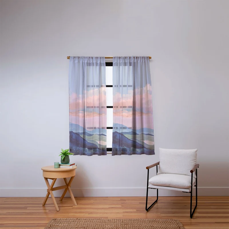 Soft Sky Horizon Window Curtain