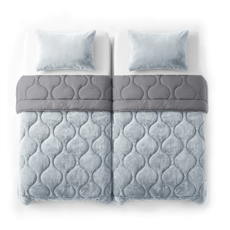 Zelesta Special Teddy Faux Fur Bettdecke - Heidelbeerblau