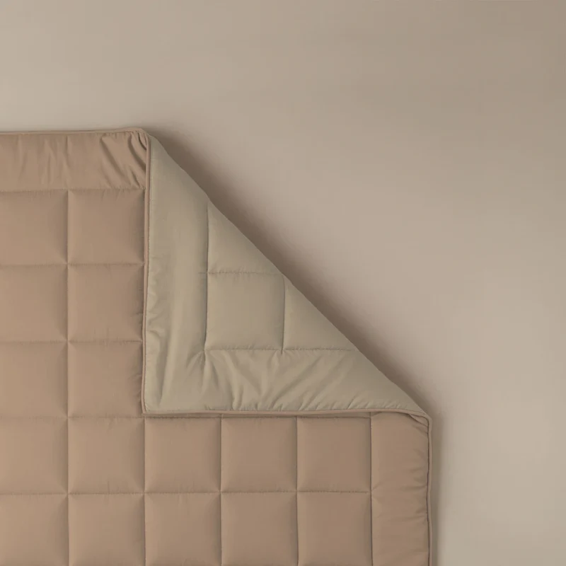 Zelesta Pure Duo Baumwolle Bettdecke - Rosabraun & Betonbraun