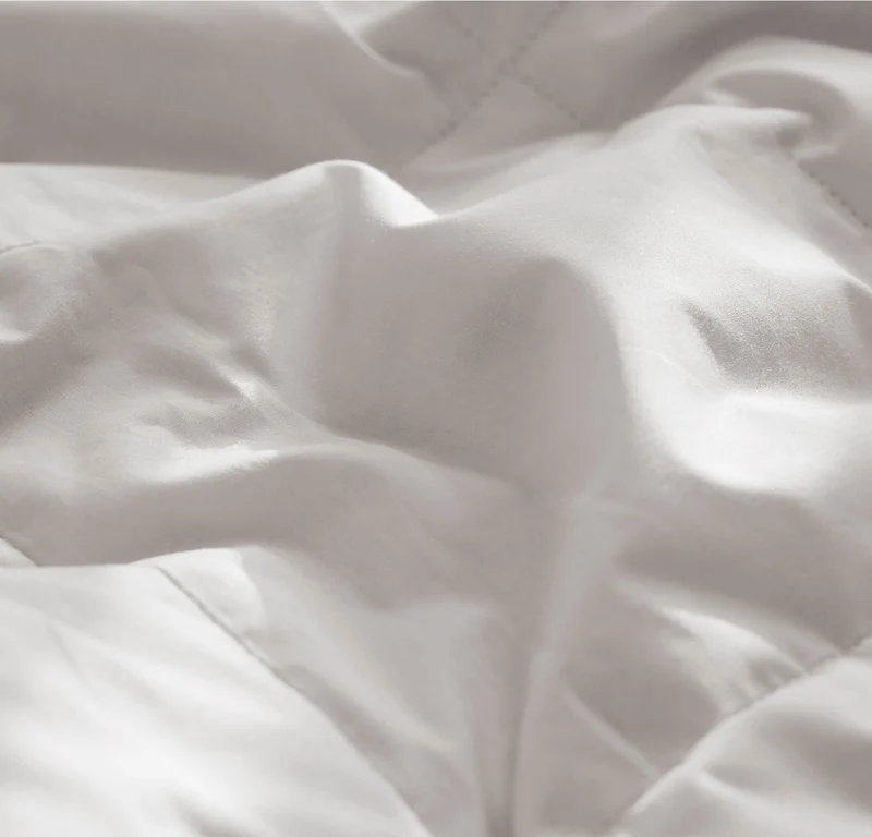 Down Quilted Bed Blanket - White