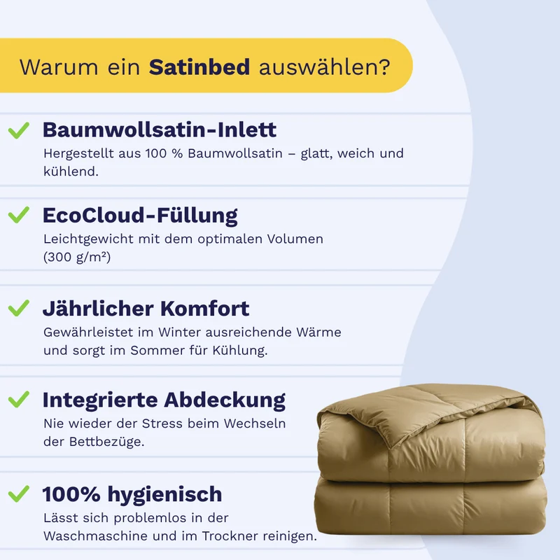 Zelesta Satinbed Baumwolle - Original Oker