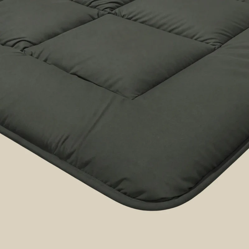 Zelesta Pure Uni Baumwolle Sommerbettdecke - Olivschwarz