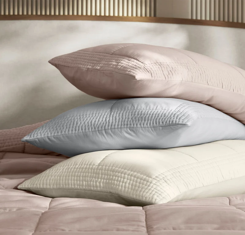 Signature Handstitched Quilted Sham - Cream