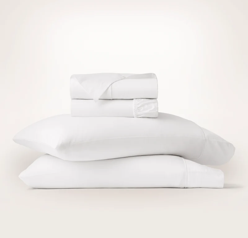 Signature Embellished Sheet Set - White/White Embroidered