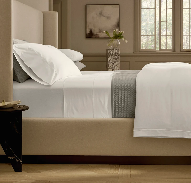 Signature Embellished Sheet Set - White/White Embroidered