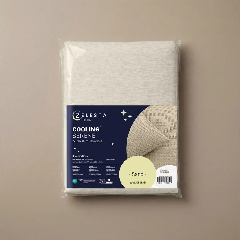 Zelesta Special Cooling Serene Kissenbezug Set von 2 - Sand