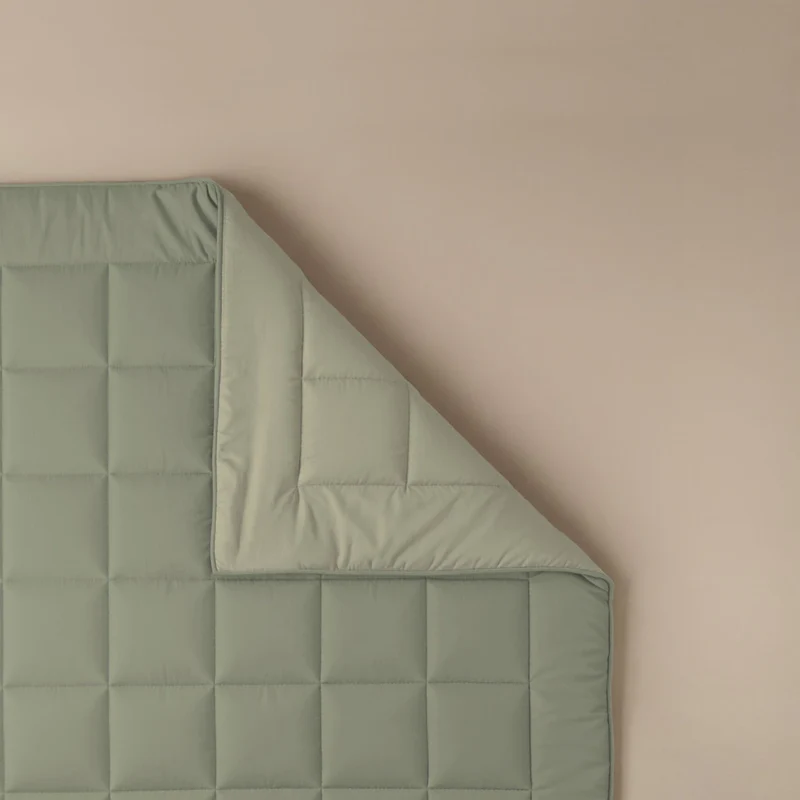 Zelesta Pure Duo Baumwolle Bettdecke - Graugrün & Zartes Graugrün
