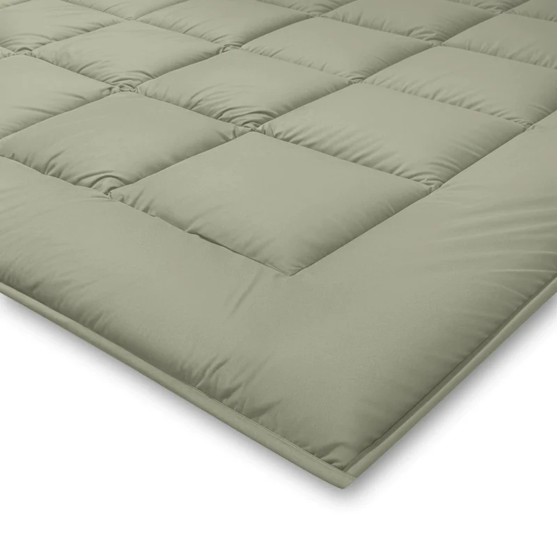 Zelesta Pure Duo Baumwolle Sommerbettdecke - Graugrün & Zartes Graugrün