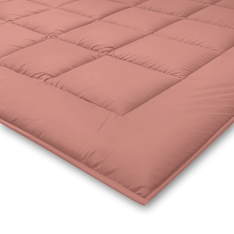 Zelesta Pure Duo Baumwolle Sommerbettdecke - Terrakottarosa & Erdrosa