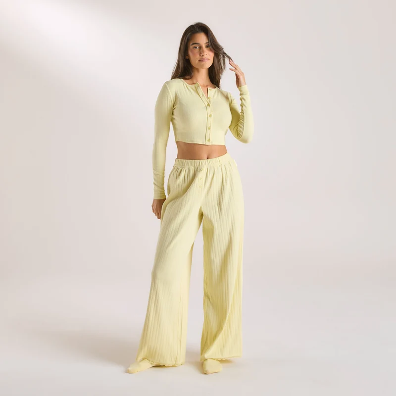 Pointelle Vest - Boterbloem Geel