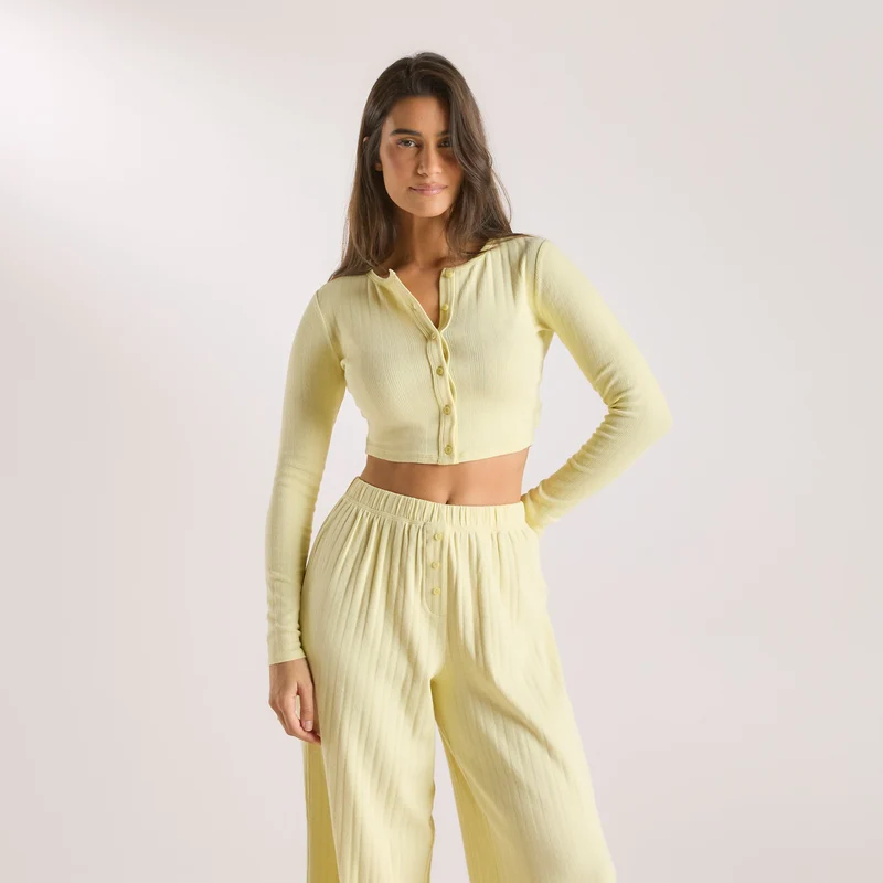 Pointelle Vest - Boterbloem Geel