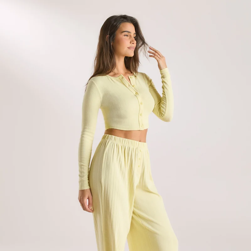 Pointelle Vest - Boterbloem Geel