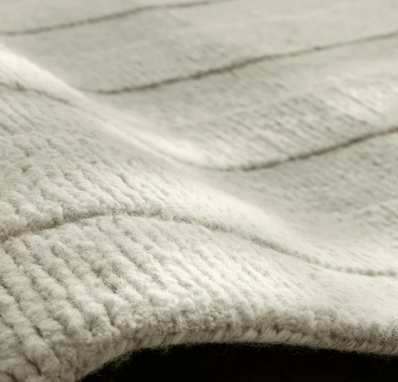 Modern Framed Rug - Heathered Natural